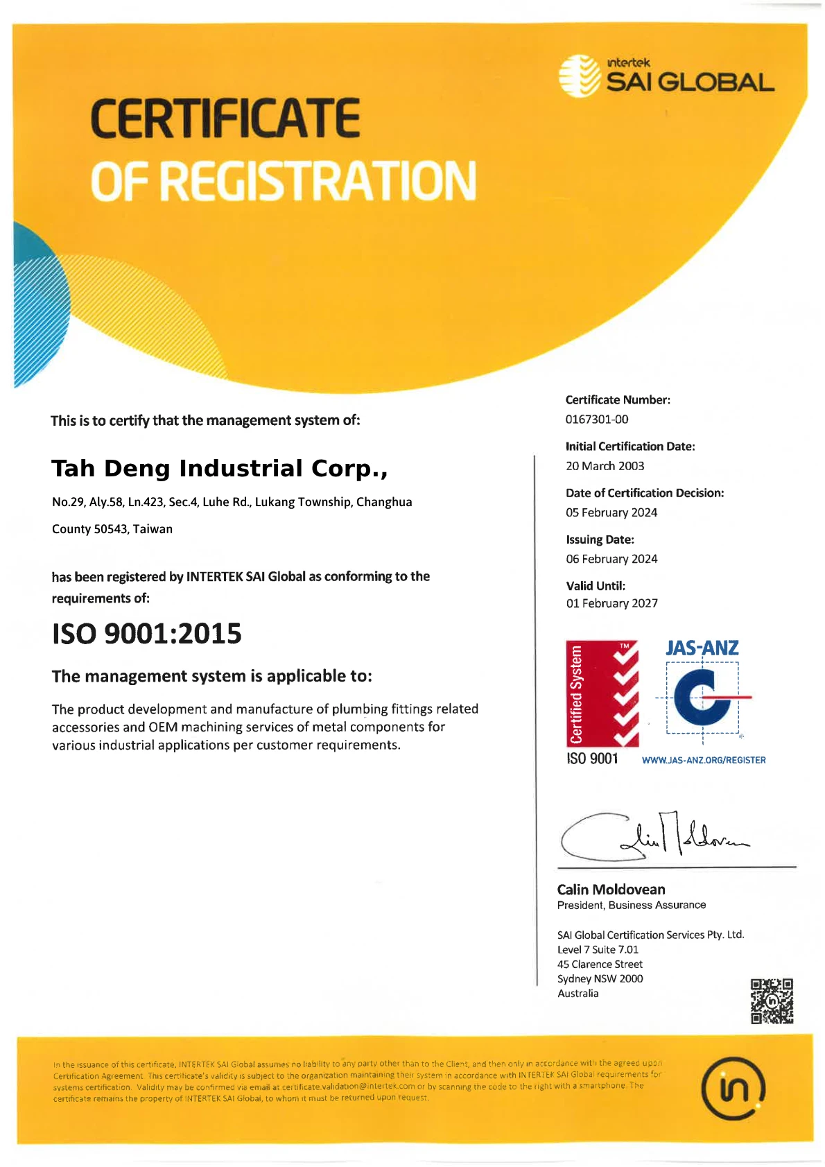 ISO Certification